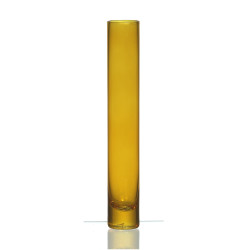 Waza szklana Cylinder Uno, żółta, d26cm