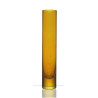 Waza szklana Cylinder Uno, żółta, 22cm